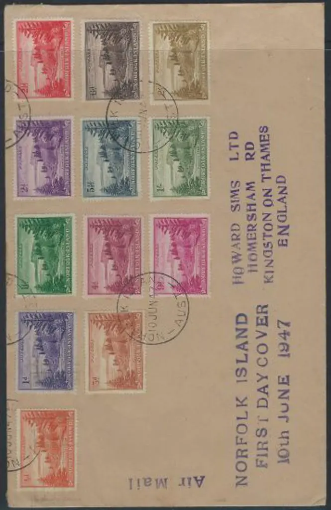 1947 (10th June) ½d to 2/- Ball Bay set of 12 on ... Image 1++