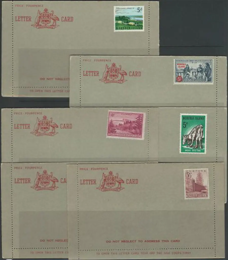 1953/56 formular Lettercards with 3½d Tower, 4d ... Image 1++