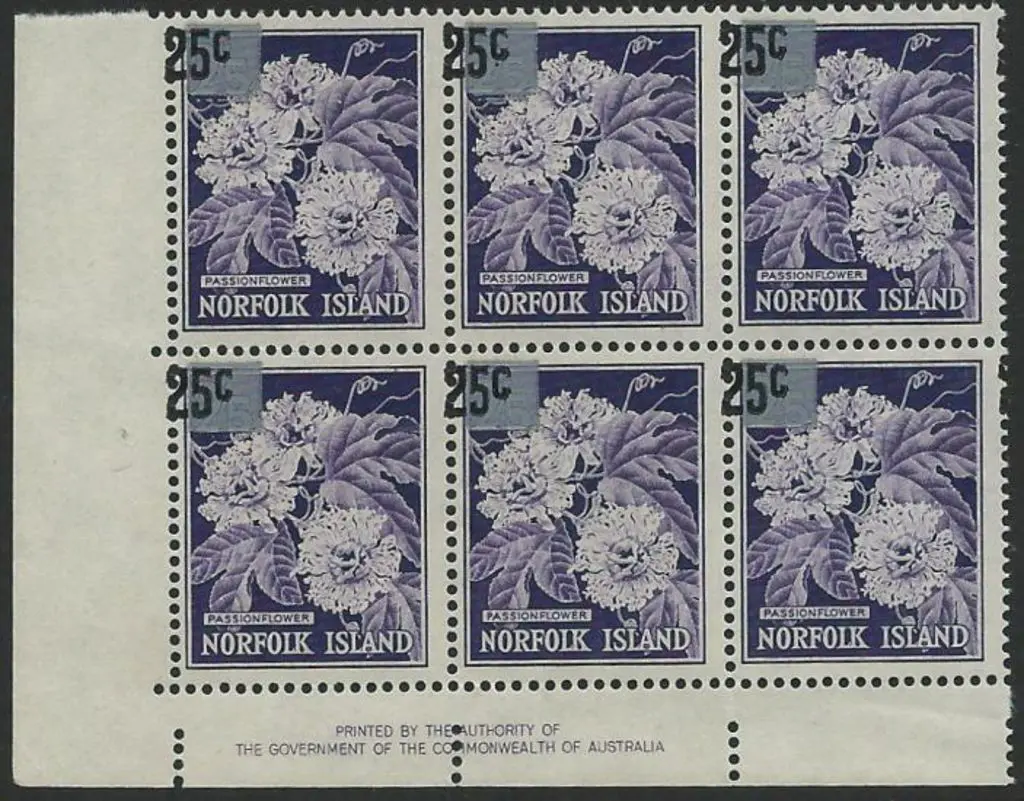 1966 25c on 2/5d surcharge on Passion flower ... Image 1++