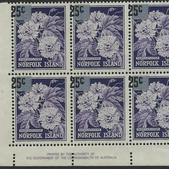 1966 25c on 2/5d surcharge on Passion flower ...