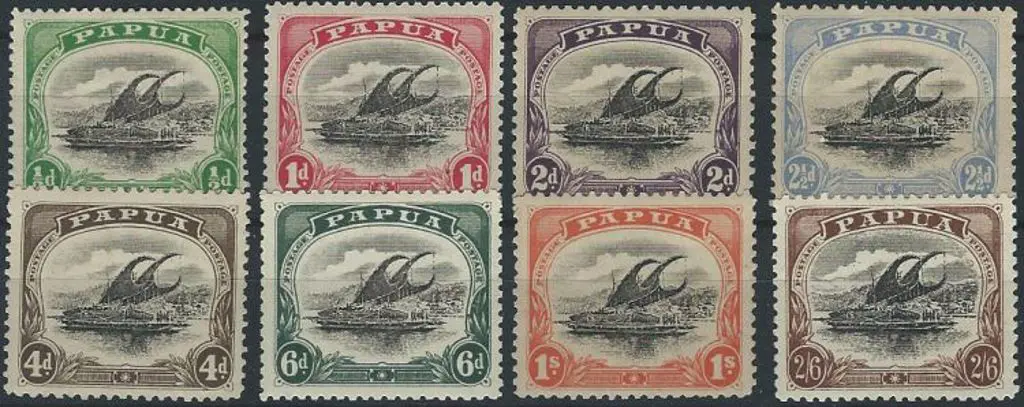 1907/10 MLH group with 2/6d large "PAPUA" type A ... Image 1++