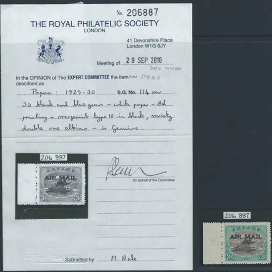 1929/30 3d Lakatoi with AIR MAIL ovpt with DOUBLE ...
