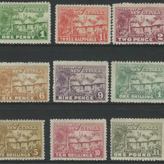 1925/28 Huts complete MLH with usual weak gum. A ...