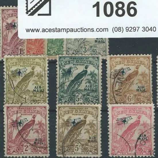 1932/24 undated Birds with "AIR MAIL" ovpts to £1 ...