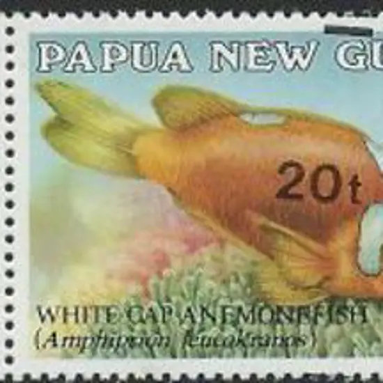 1989 20t on 17t Anemonefish marginal strip of 3, ...