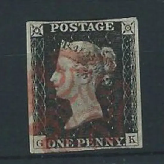 1840 1d black & grey black in plates 1a plus an ...