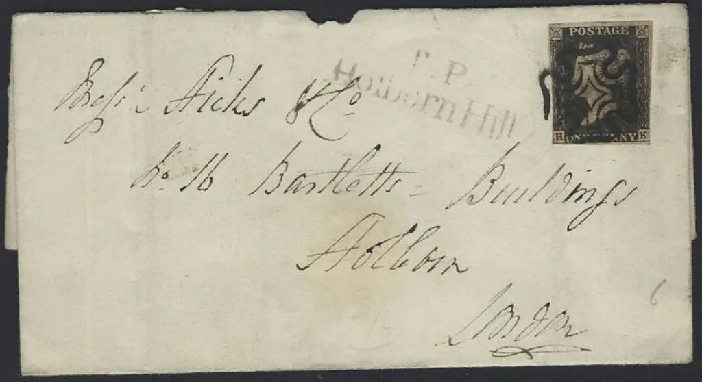 1840 1d black on cover tied by bold black Maltese ... Image 1++
