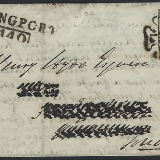 1840 1d black with bold upright black Maltese ...