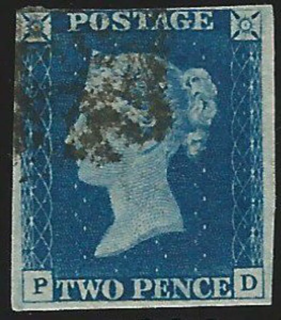 1840 2d deep full blue cancelled with indistinct ... Image 1++