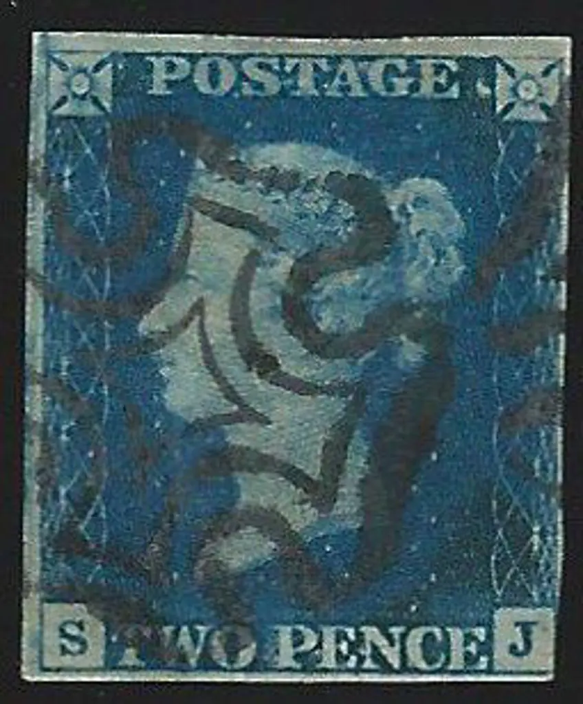 1840 2d blue attractively used by almost complete ... Image 1++