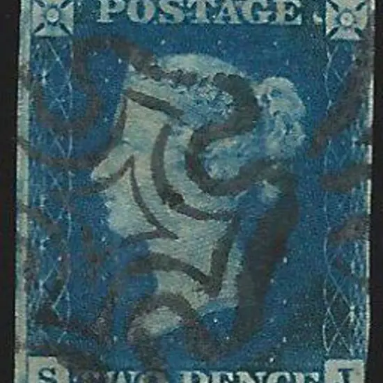 1840 2d blue attractively used by almost complete ...