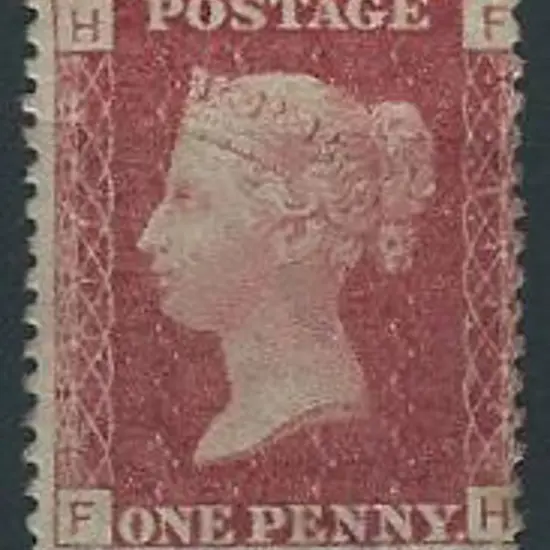 1864 1d rose-red QV, pl. 111, MLH. Centred right ...