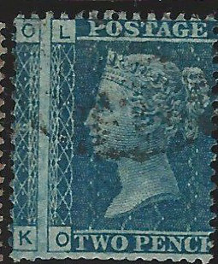 1858 2d blue QV, plate 9, with a massive shift of ... Image 1++