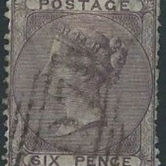 1856 6d deep lilac with light BN cancel. Shortish ...