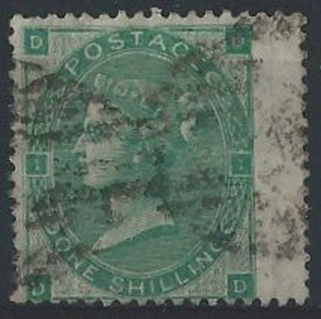 1862 1/- green QV with small corner letters. Plate ... Image 1++