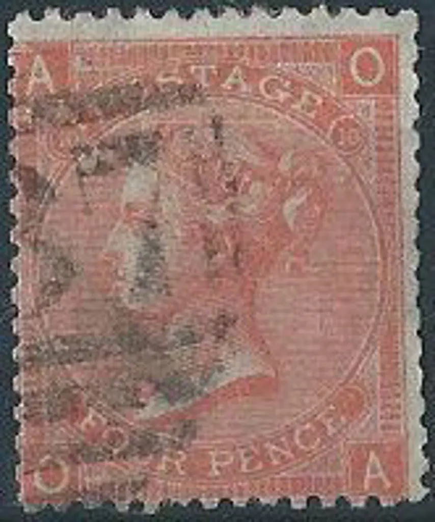 1865 4d vermilion QV, Plate 10 with light partial ... Image 1++
