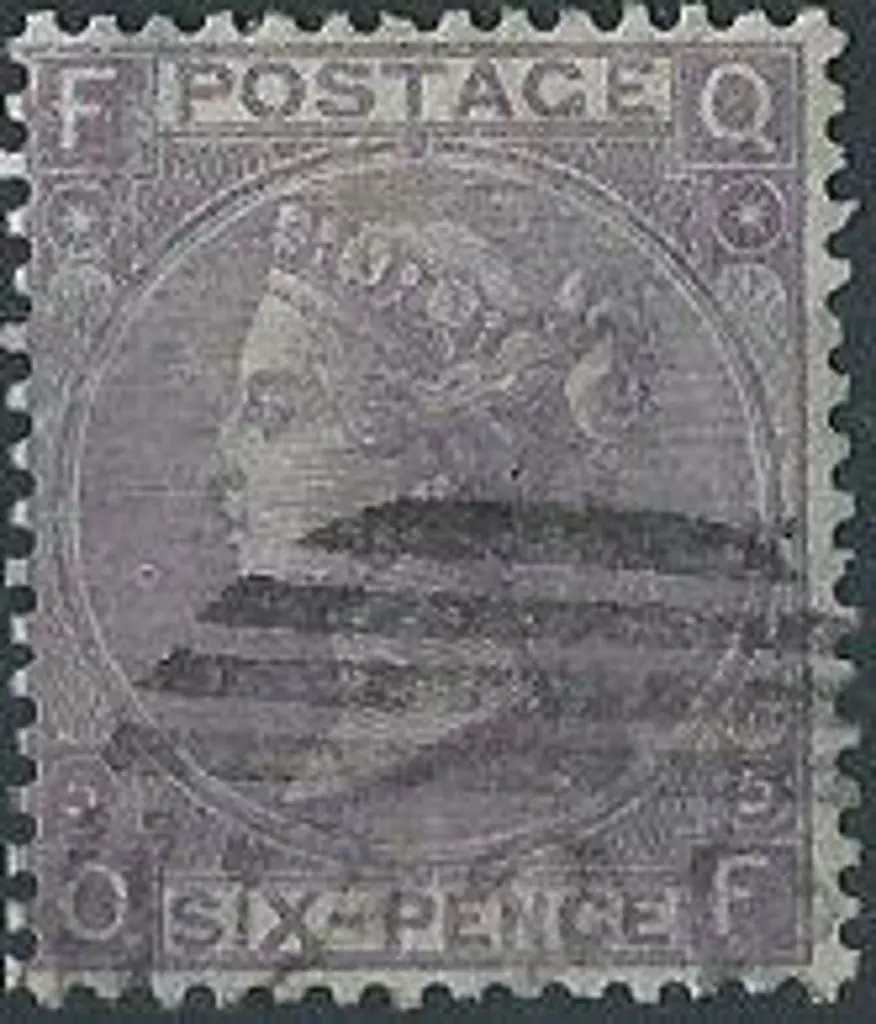 1865 6d lilac QV with hyphen. Pl. 5. F/U with ... Image 1++