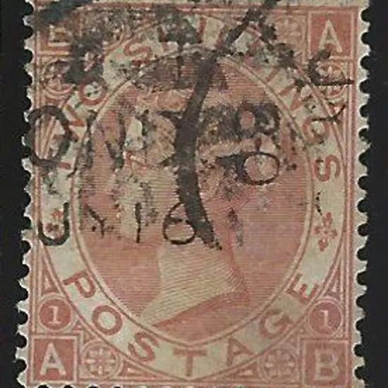 1880 2/- brown QV. Sound used with a much better ...
