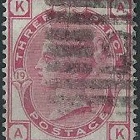 1873 3d rose, pl. 19 with inverted wmk. Well ...