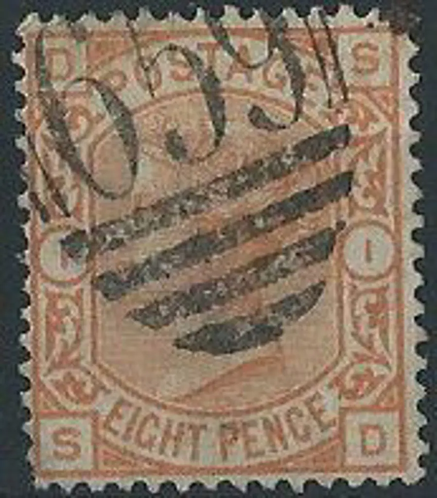 1876 8d orange F/U with BN "659" obliterator. SG ... Image 1++