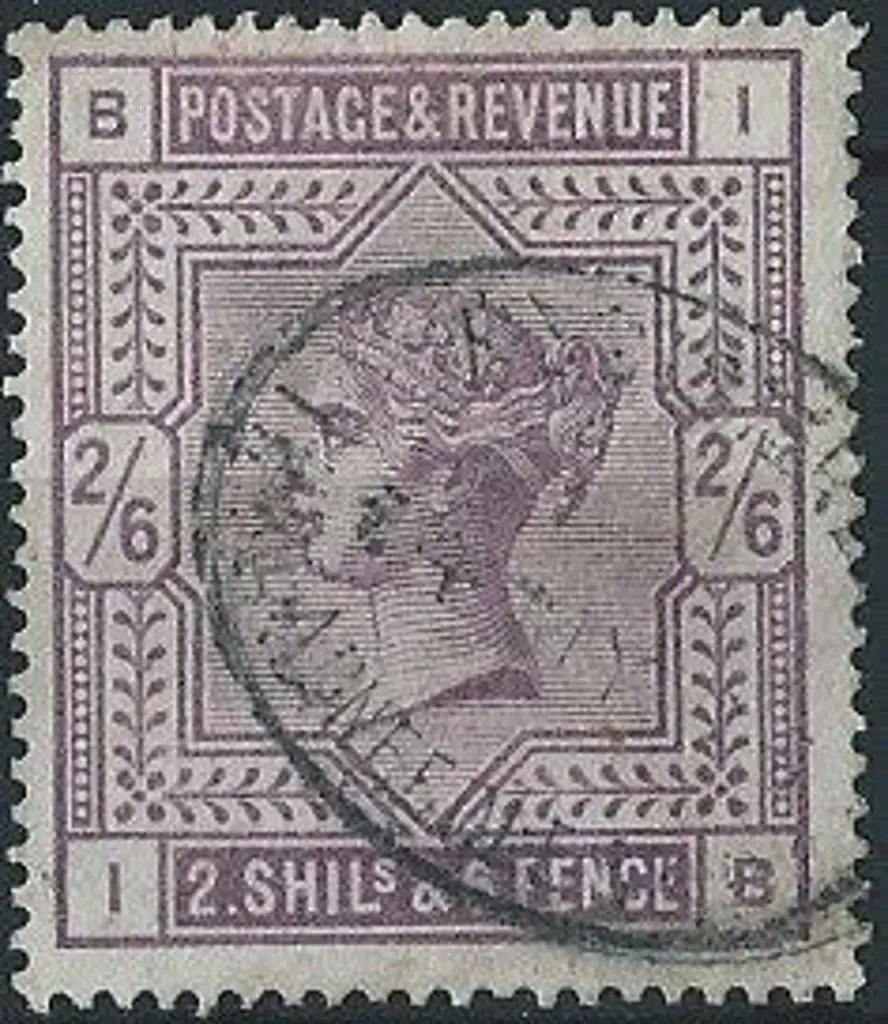 1883 2/6d deep lilac QV F/U by oval reg'd cancel. ... Image 1++