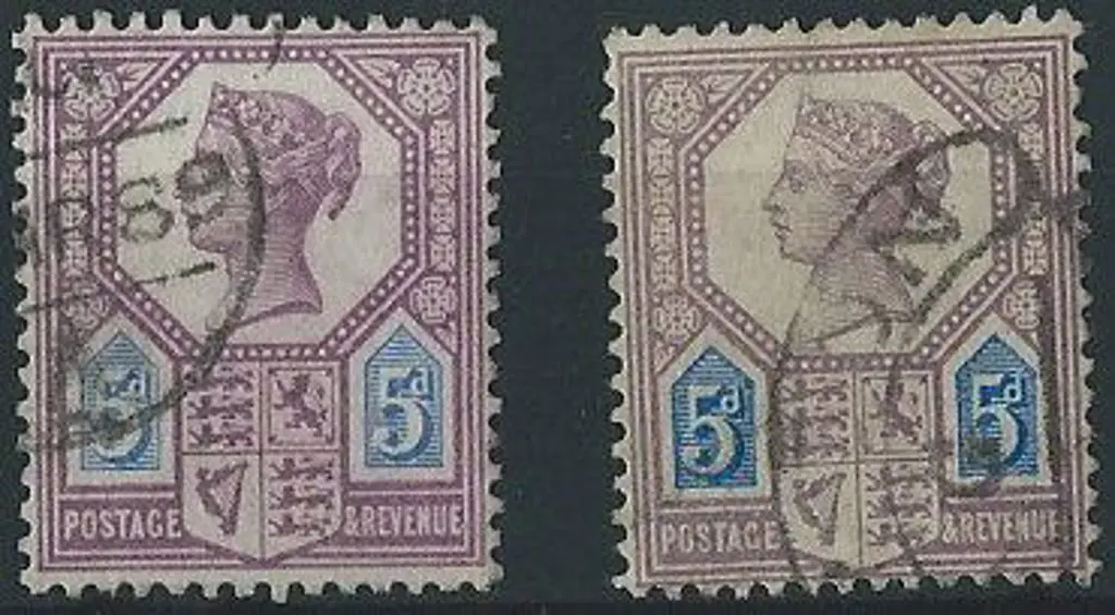 1887 5d dull purple & blue Die I & dull purple & ... Image 1++