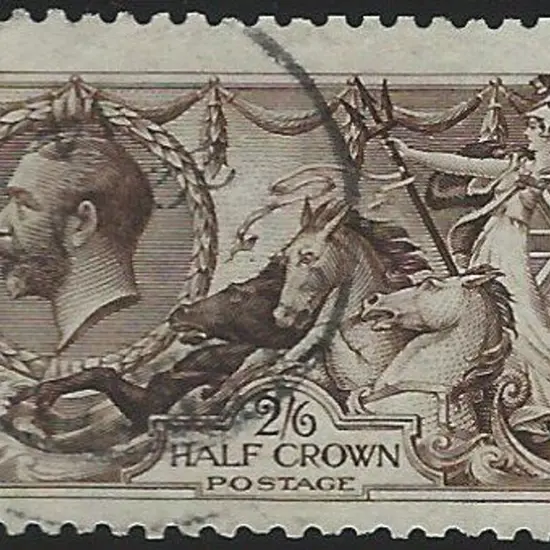 1913 2/6d deep sepia-brown Waterlow Seahorse. Well ...