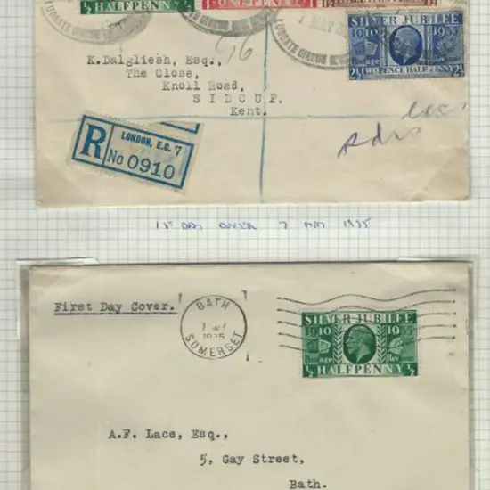 1935 (7th May) Silver Jubilee set of 4 on Reg'd ...