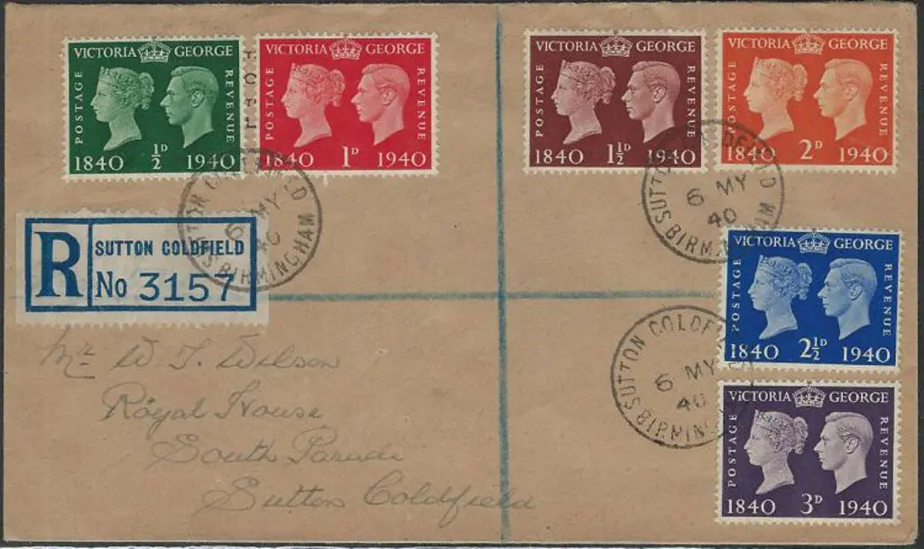 1940 (6th May) Stamp Anniv Reg FDC. Pmkd Sutton ... Image 1++