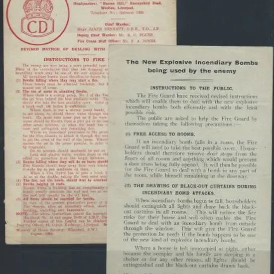 1942 Ministry of Home Security instructions to the ...