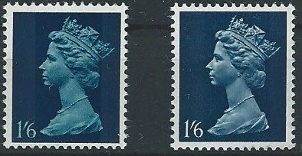 1967/70 1/6d QEII Machin with "Greenish-blue ... Image 1++