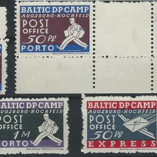 Baltic States 1948 50pf & 1 mk plus 50pf Express ...