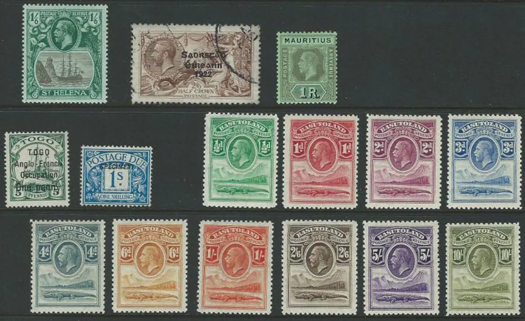 Basutoland 1933 KGV complete set to 10/- MLH (Cat. ... Image 1++