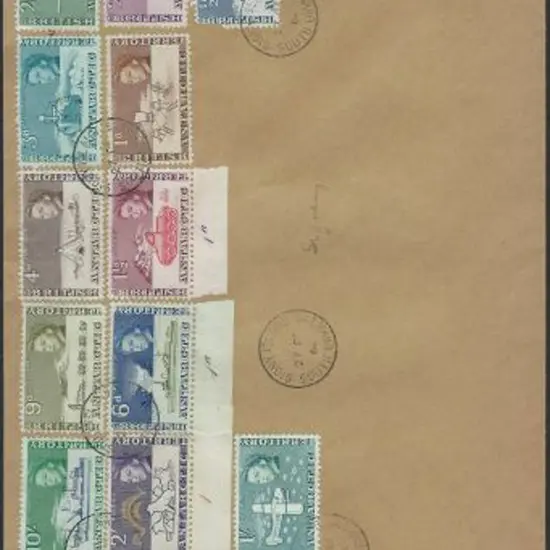 BAT 1963 ½d to £1 black & light blue set of 15 F/U ...