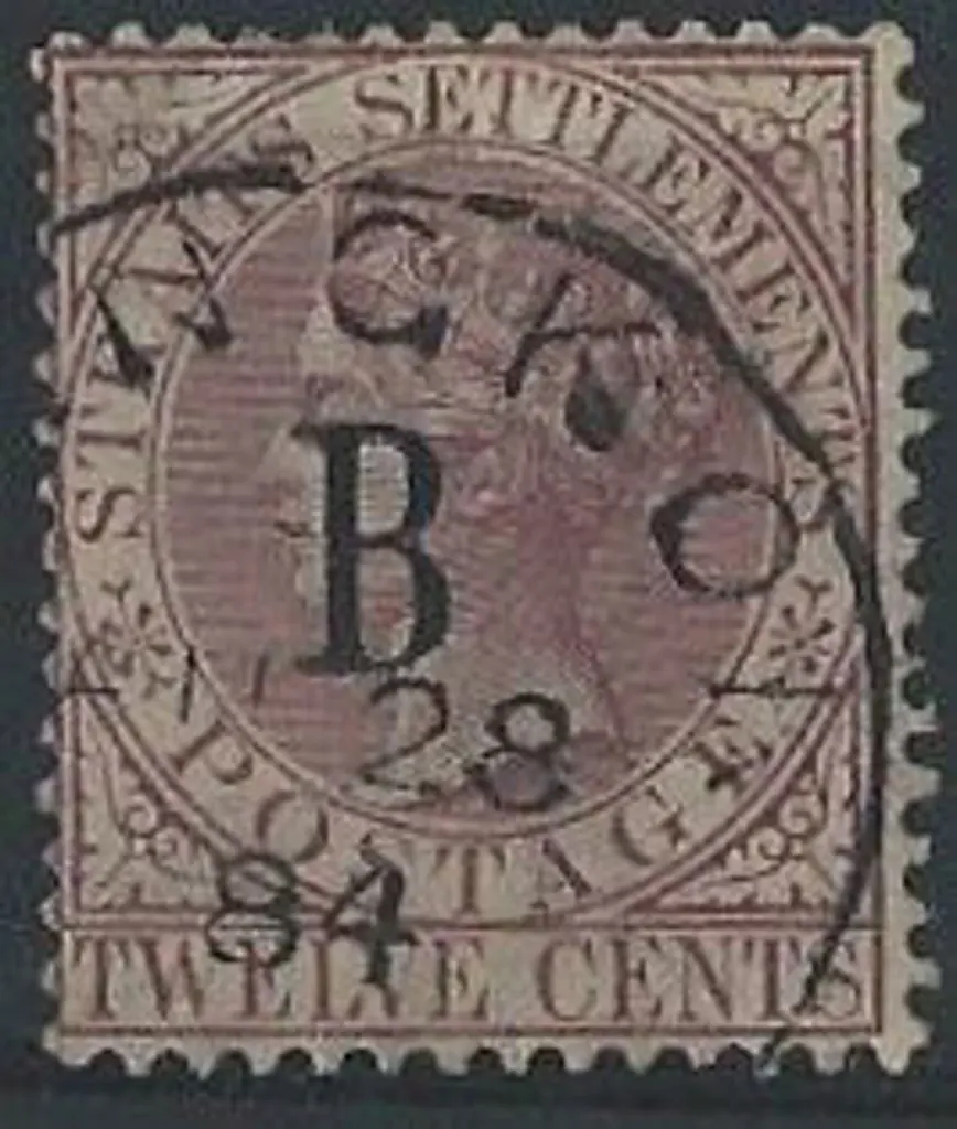 British PO's in Siam-Bangkok 1882/85 12¢ purple, ... Image 1++