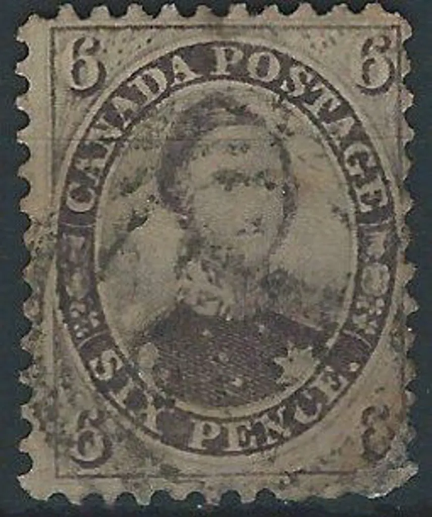 Canada 1858/59 6d brownish grey, perf. 11¾, used ... Image 1++