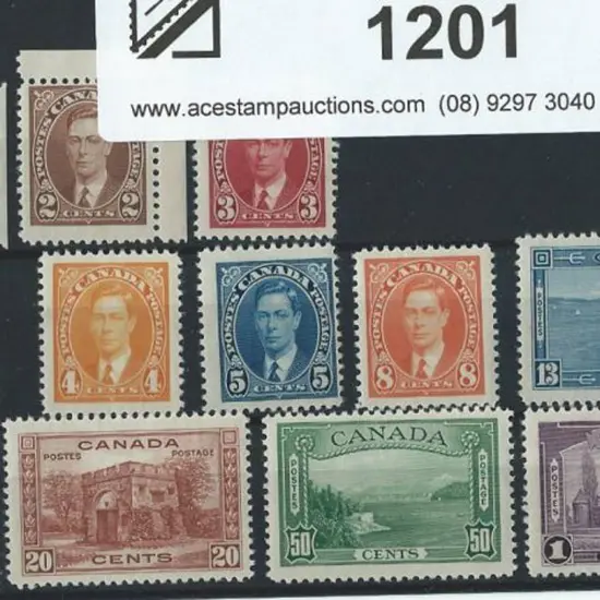 Canada 1937/38 Defins to $1, latter with possible ...