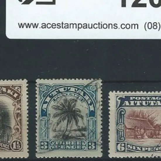 Cook Island-Aitutaki 1920 Pictorials to 1/-, no ...