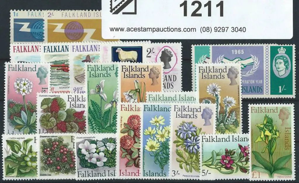 Falkland Is. 1964 Air Service, 1965 ITU, 1965 ICY ... Image 1++