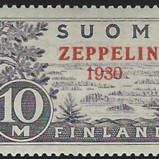 Finland 1930 10m "Zeppelin" ovpt. Fine MLH. SG 281 ...