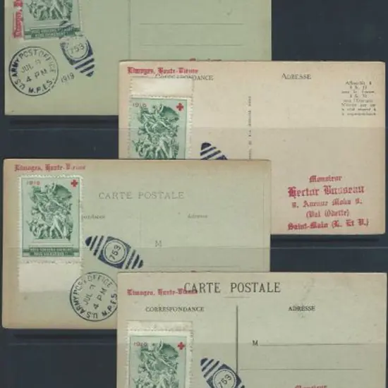 France 1919 US ARMY POST OFFICE JUL 8  4PM/ ...