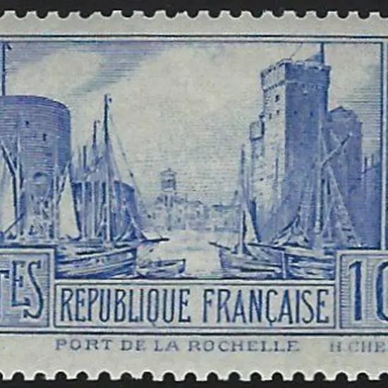 France 1929 10f LaRochelle, type I. Fresh MLH. SG ...