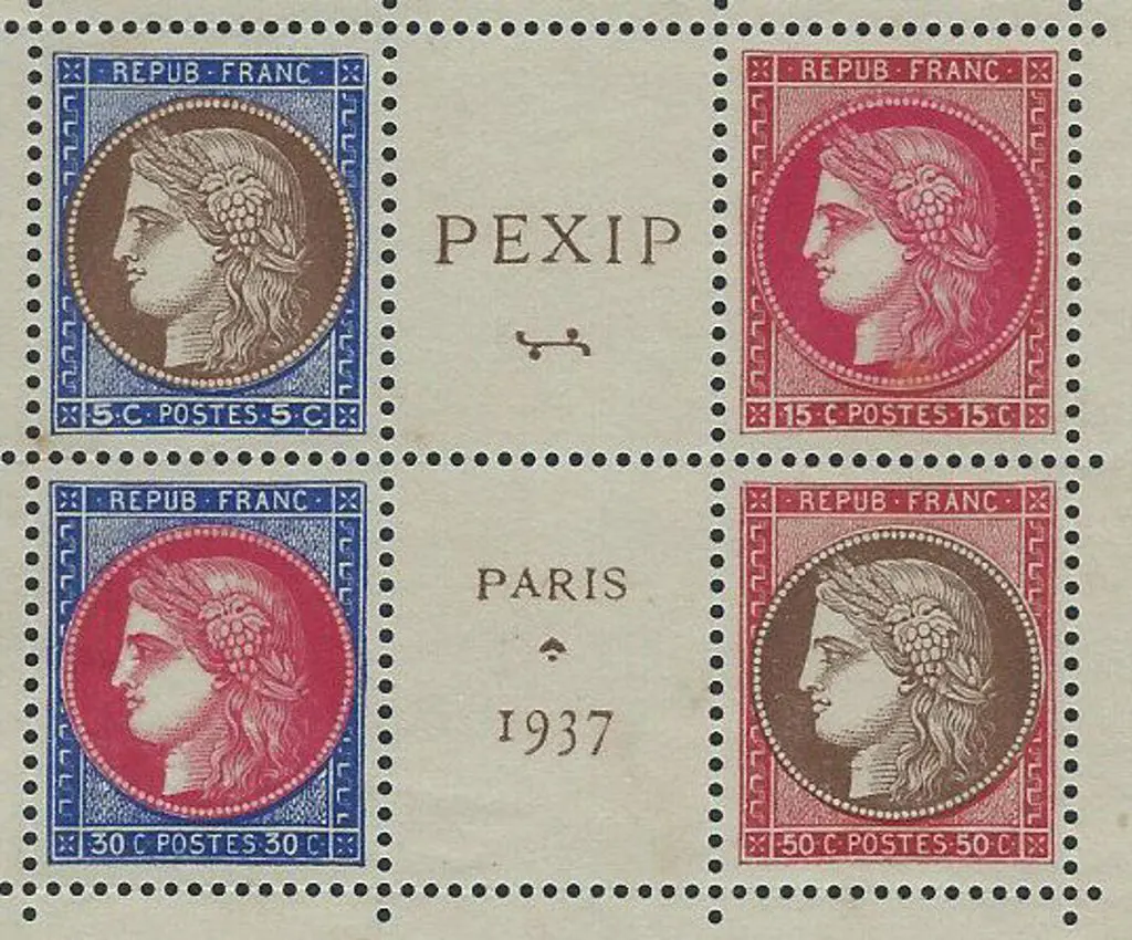 France 1937 PEXP M/S evenly toned with some gum ... Image 1++