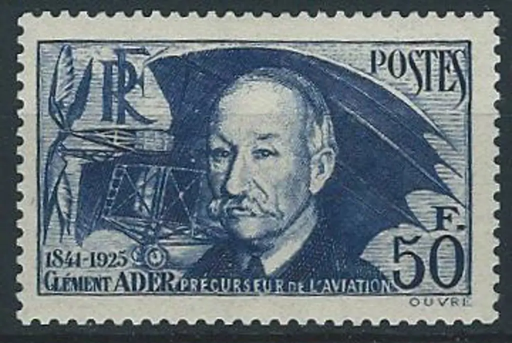 France 1938 50f Ader MLH. SG 612a Cat. £130 Image 1++