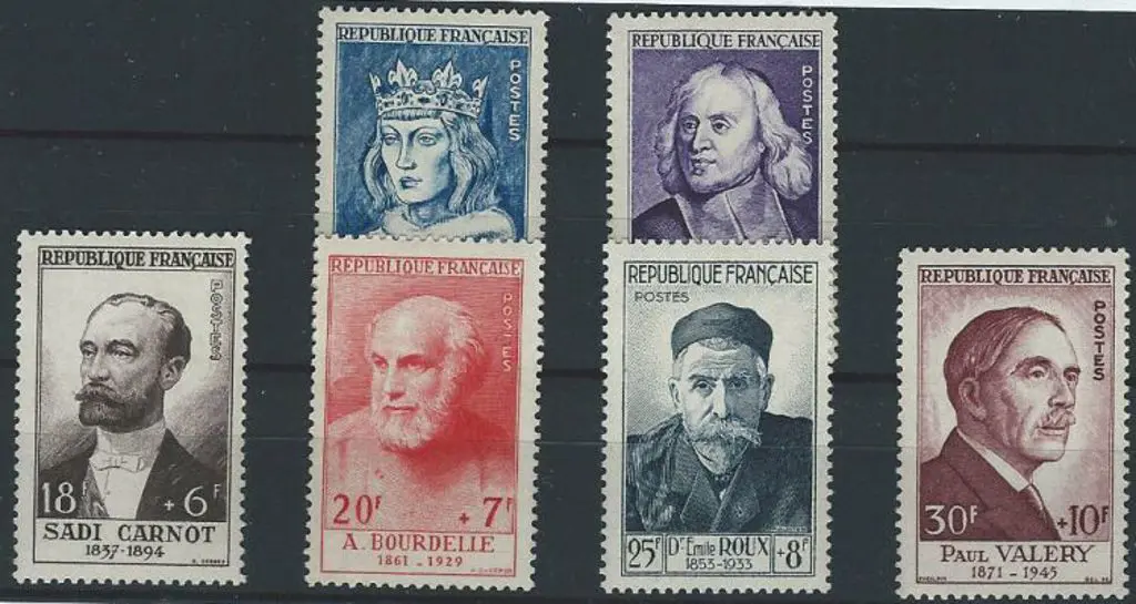 France 1954 National Relief Fund set of 6. MVLH. ... Image 1++