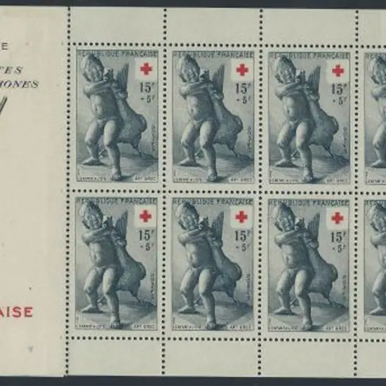 France 1955 Red Cross pane. MUH. Very fine. SG ...