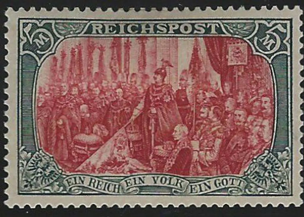 Germany 1900 5mk REICHSPOST. MLH with average ... Image 1++