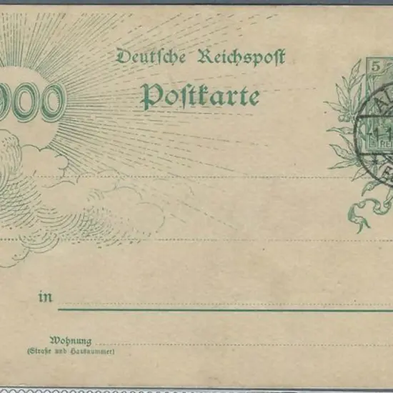 Germany 1900 5pf green REICHSPOST CTO (1.1.00) ...