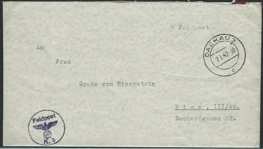 Germany 1942 (2nd Jan) Feldpost stampless cover to ... Image 1++
