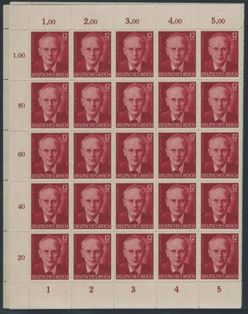 Germany 1943 Rosegger pair in fine MUH full sheets ... Image 1++